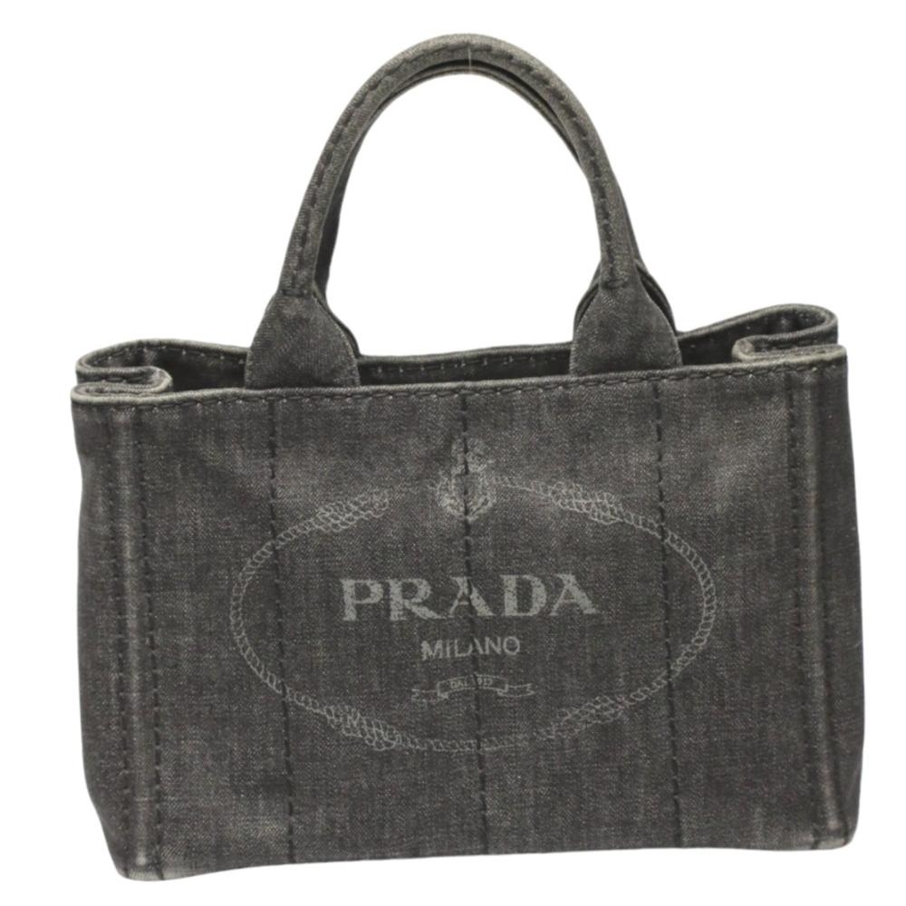 Black Denim Prada Tote