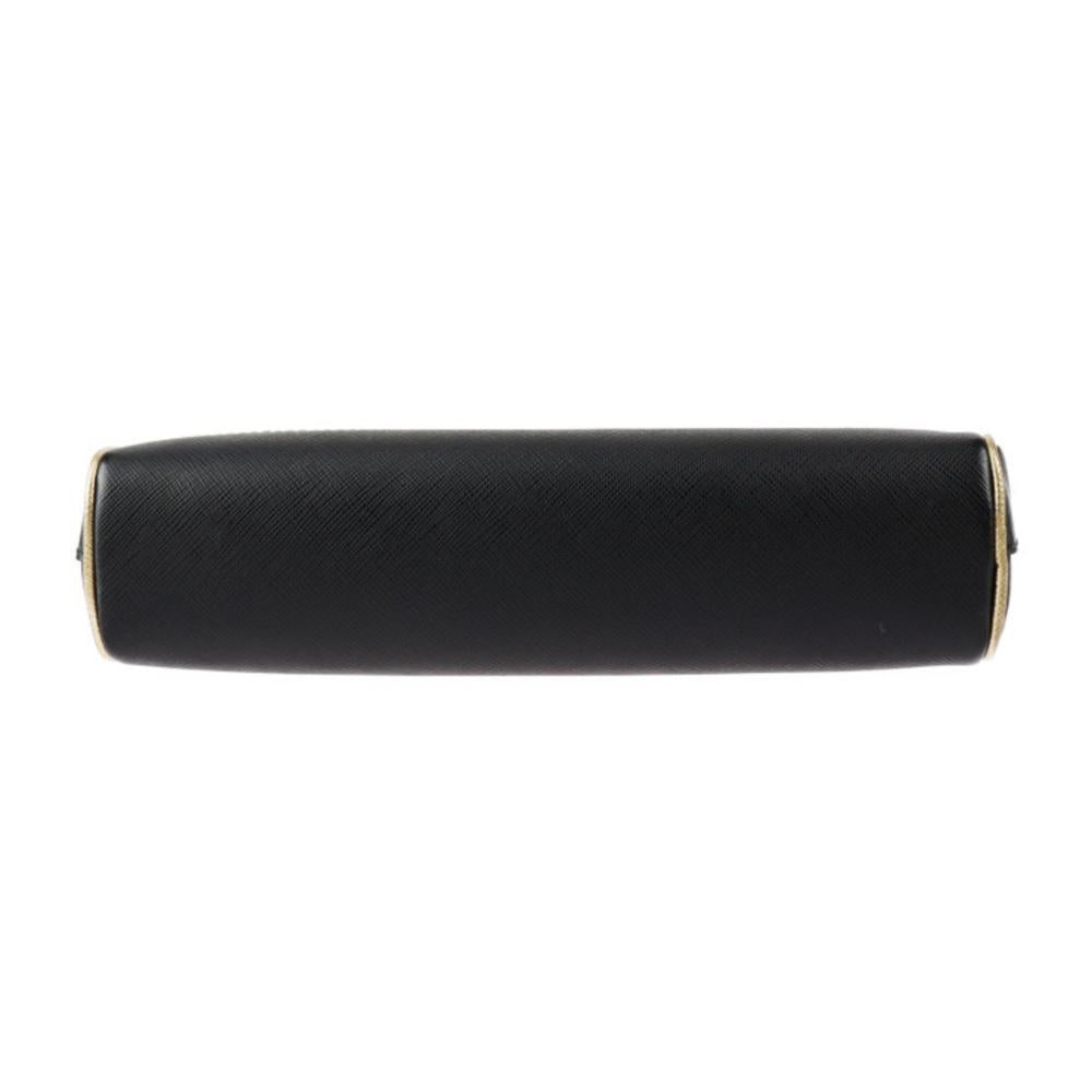 Black Fabric Prada Clutch