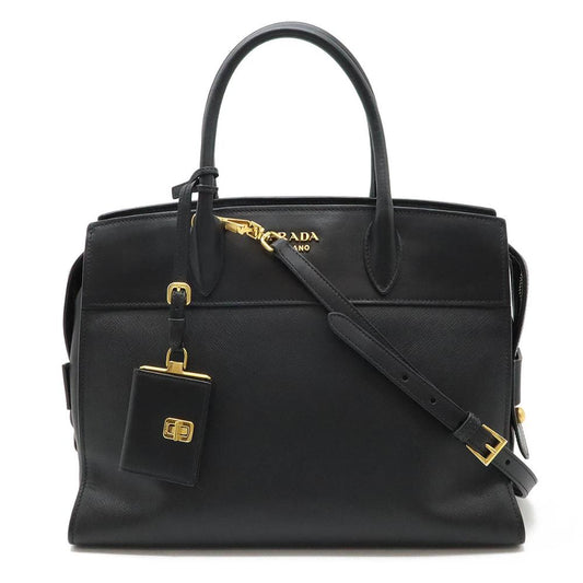 Black Leather Prada Esplanade
