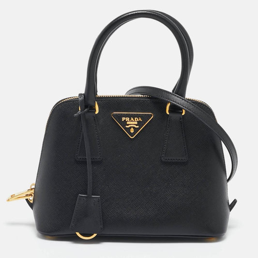 Black Leather Prada Promenade
