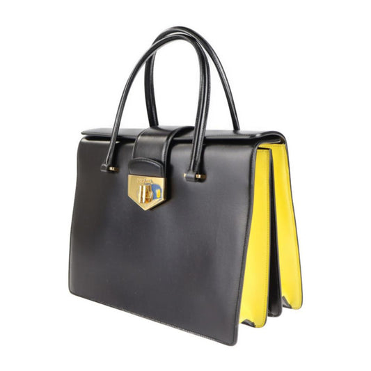 Black Leather Prada Handbag