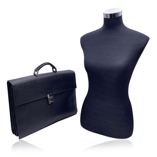 Black Leather Prada Briefcase