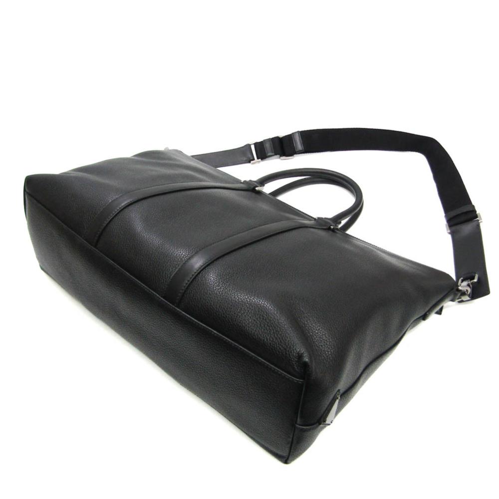Black Leather Prada Handbag