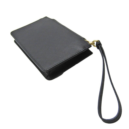 Black Leather Prada Clutch