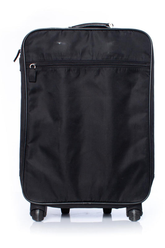 Black Leather Prada Travel Bag
