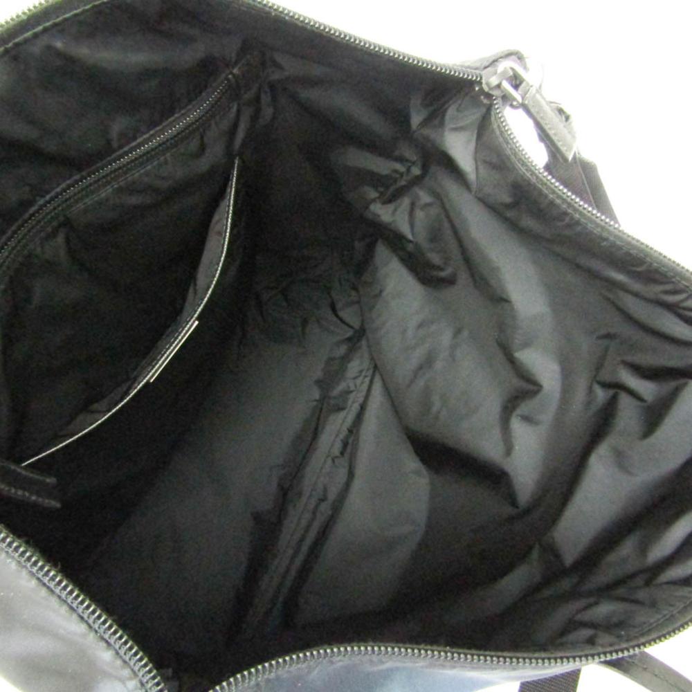 Black Leather Prada Tessuto