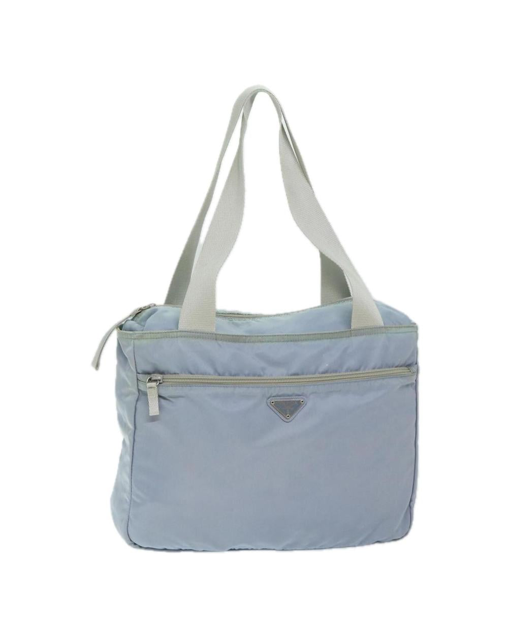 Blue Nylon Prada Tote