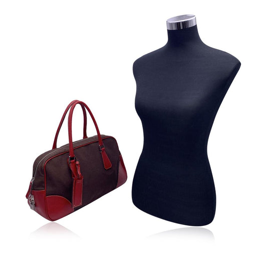 Brown Cotton Prada Handbag