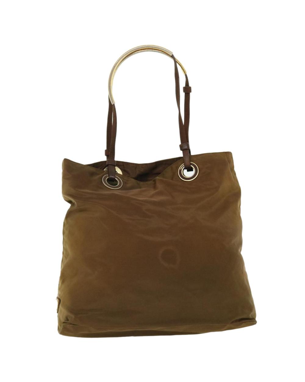 Brown Nylon Prada Tote
