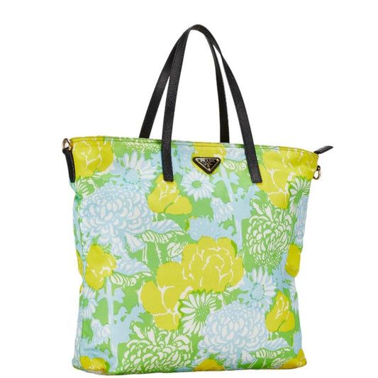 Green Canvas Prada Shoulder Bag