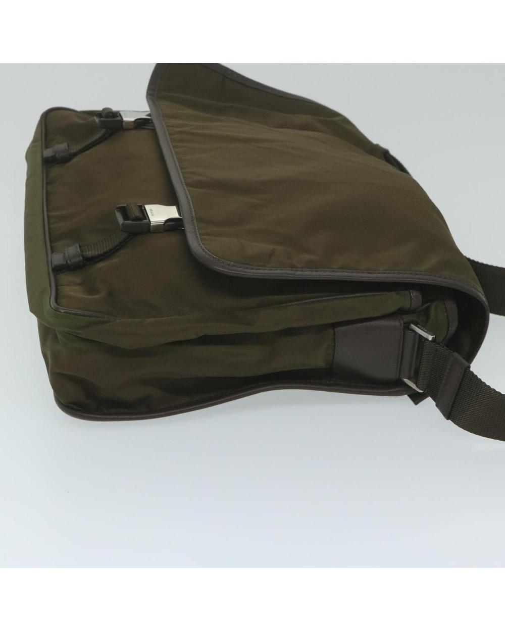 Green Nylon Prada Galleria Bag