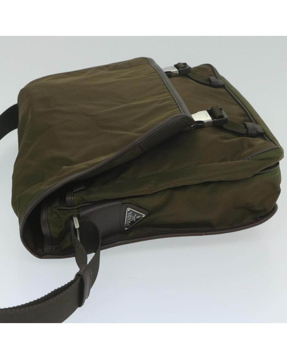 Green Nylon Prada Galleria Bag