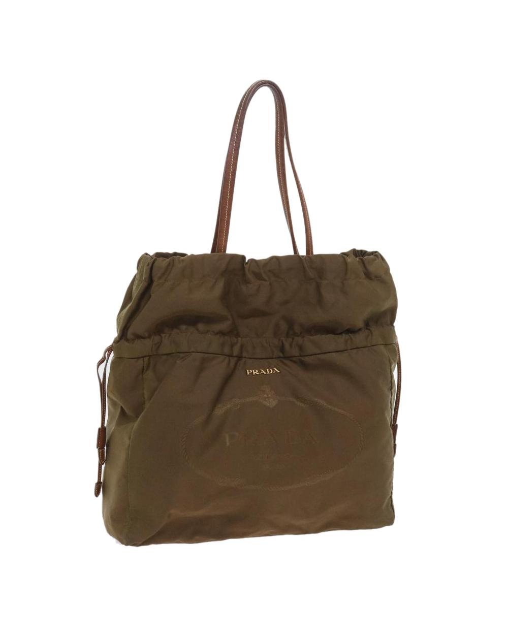 Green Nylon Prada Shoulder Bag