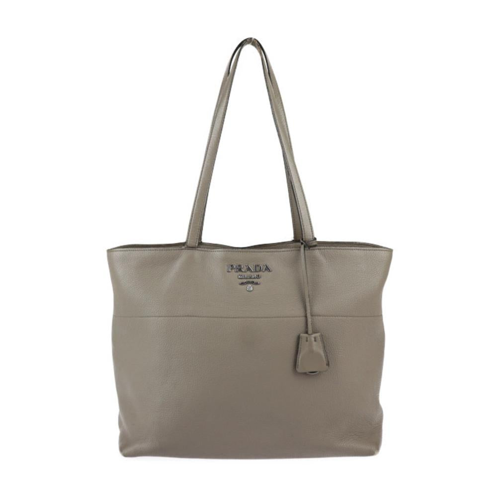 Grey Fabric Prada Shoulder Bag