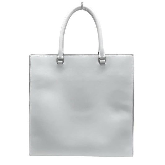 Grey Leather Prada Handbag