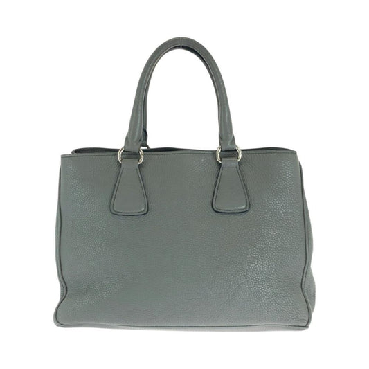Grey Leather Prada Tote