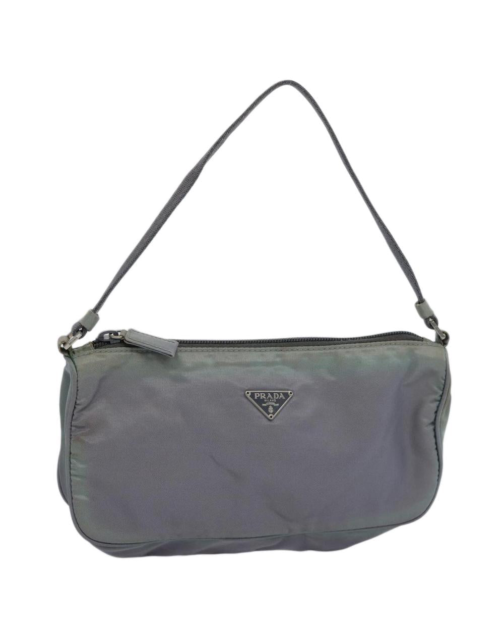Grey Nylon Prada Pouch
