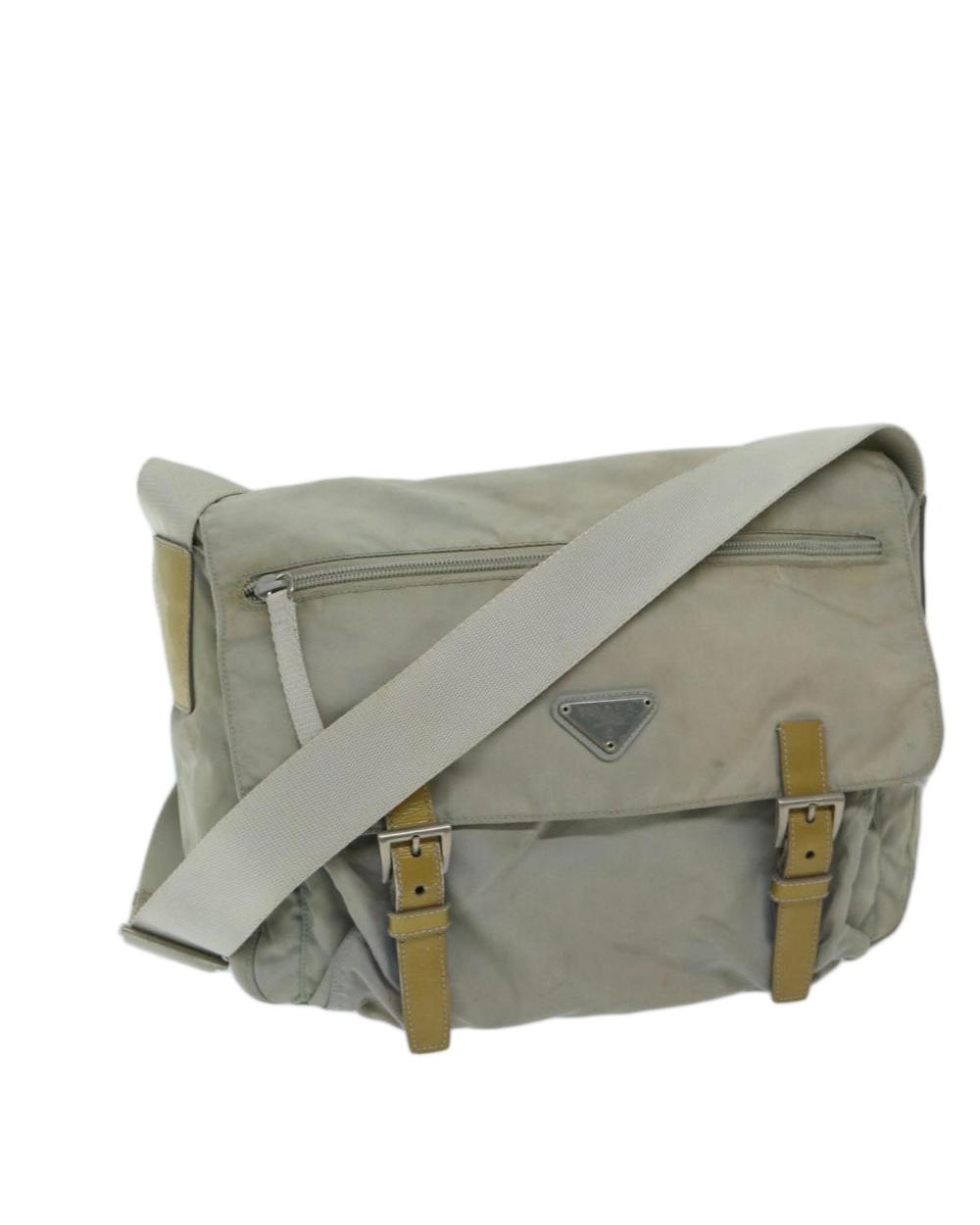Grey Nylon Prada Shoulder Bag