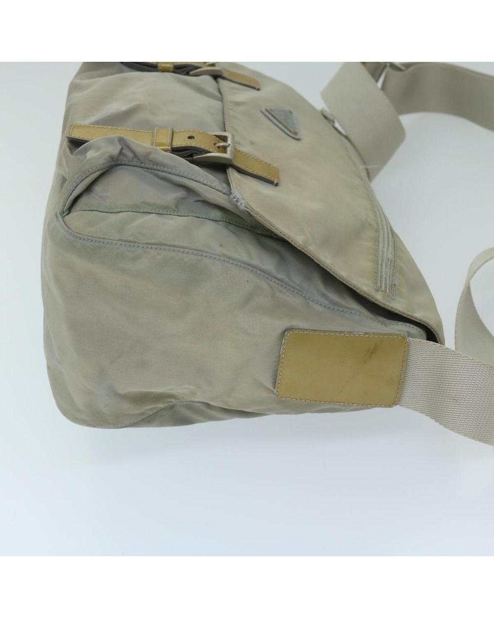 Grey Nylon Prada Shoulder Bag