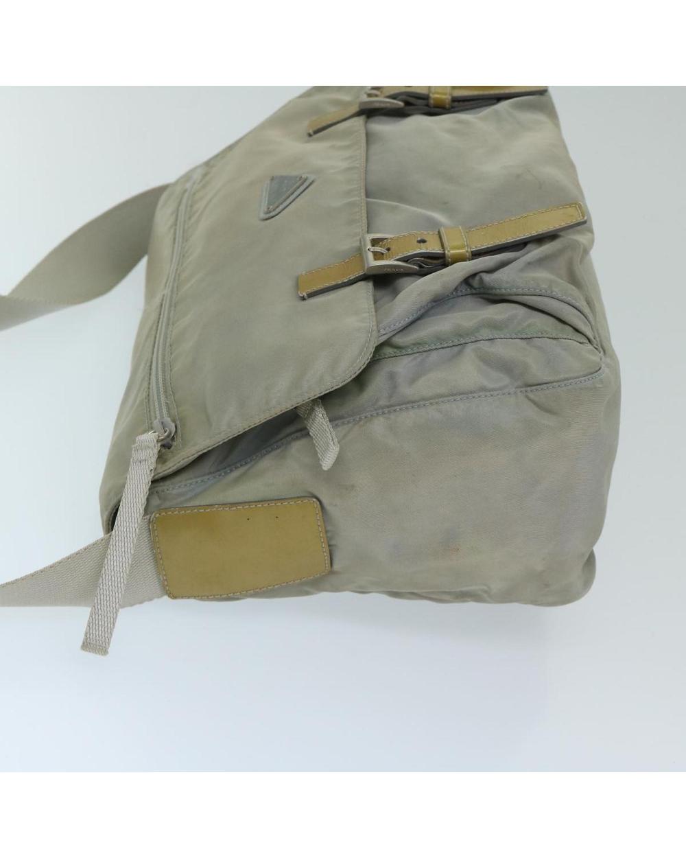 Grey Nylon Prada Shoulder Bag