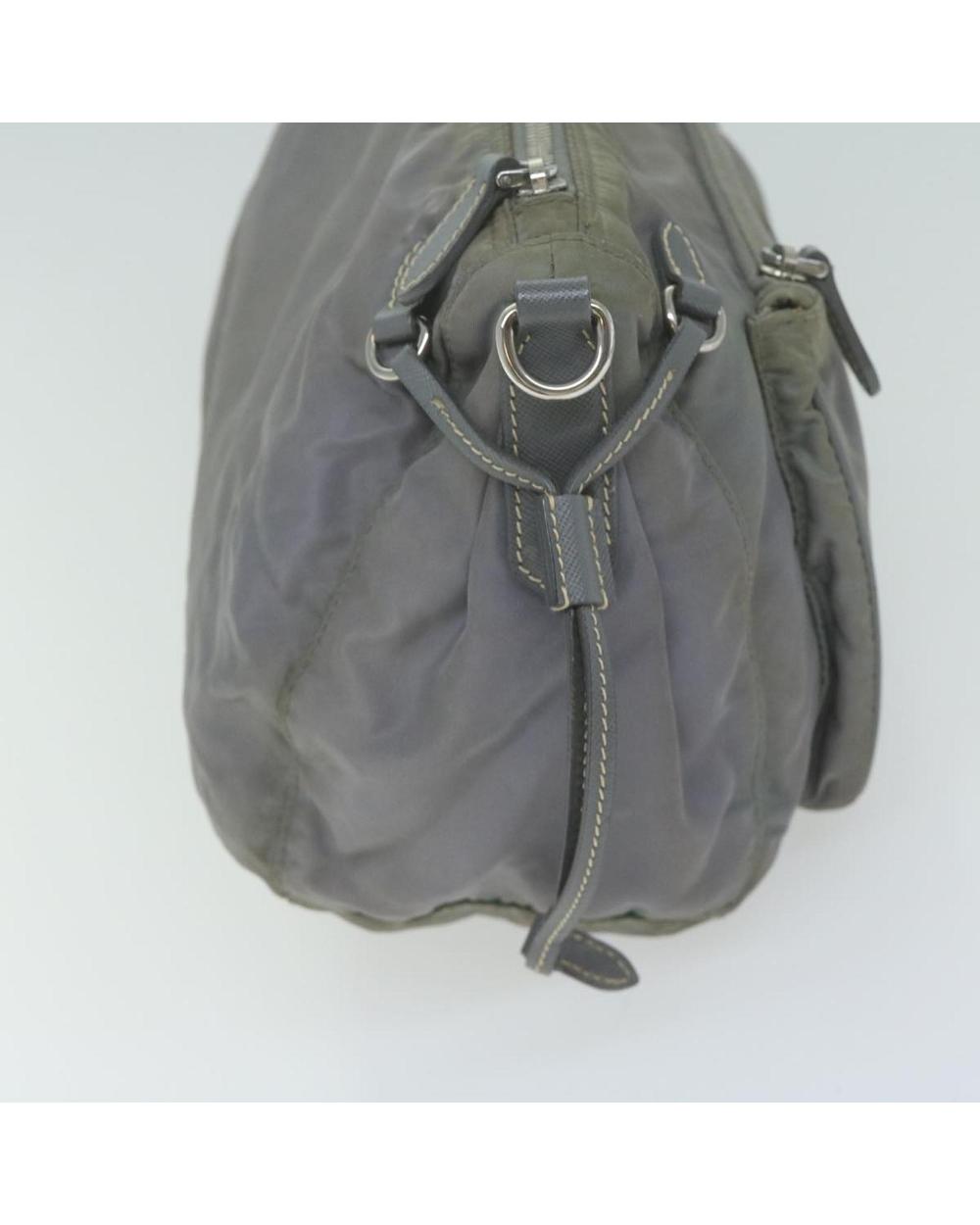 Grey Nylon Prada Shoulder Bag
