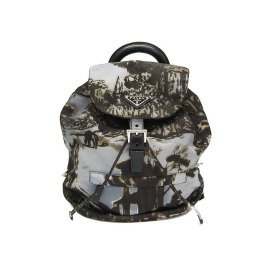 Multicolor Canvas Prada Backpack