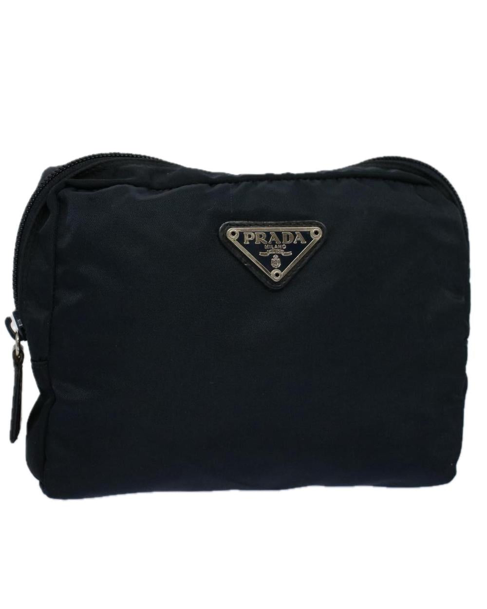 Navy Nylon Prada Pouch