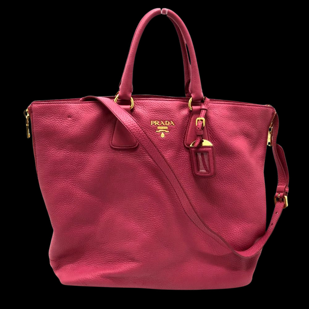 Pink Leather Prada Galleria Bag