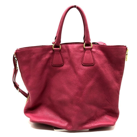 Pink Leather Prada Galleria Bag