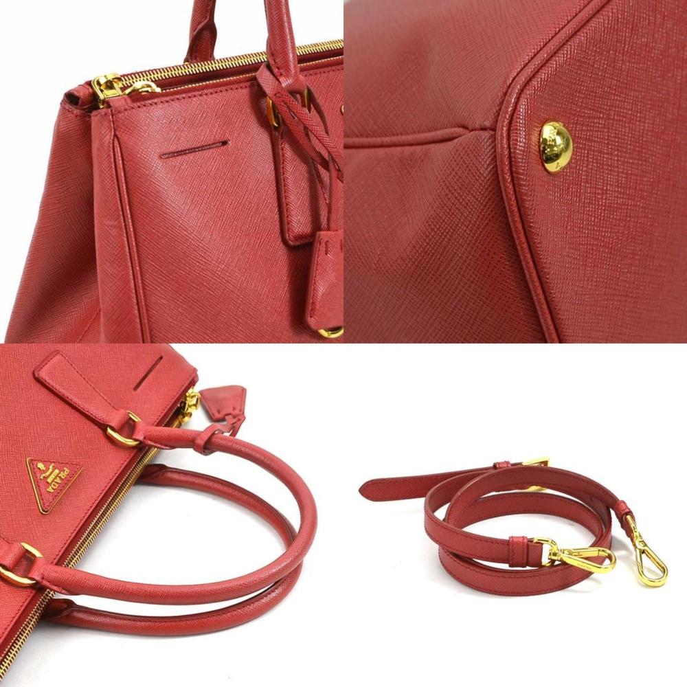 Red Fabric Prada Handbag