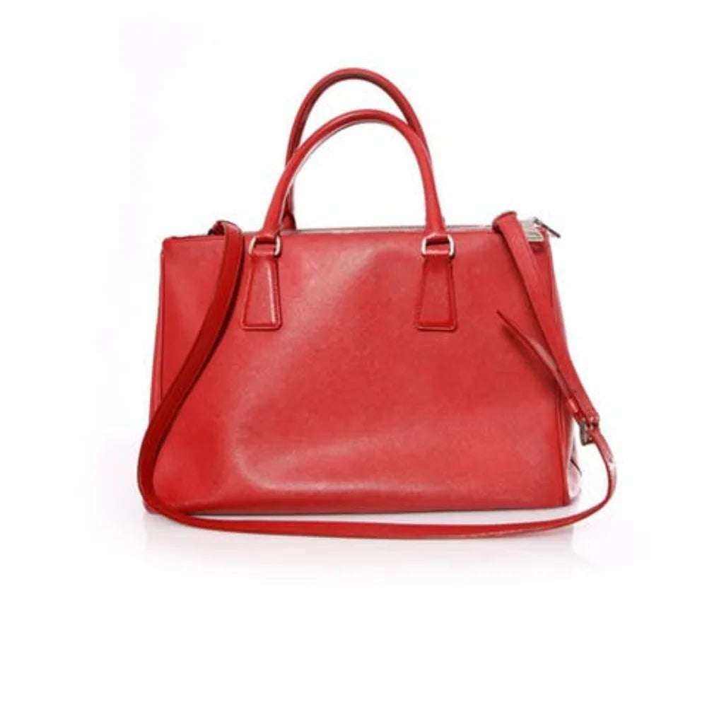Red Leather Prada Galleria Bag