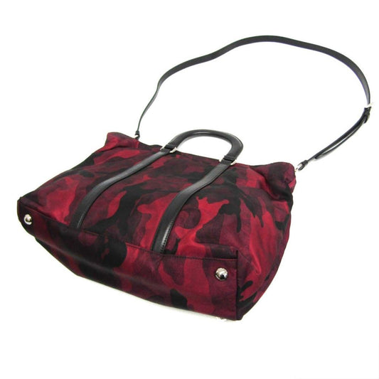 Red Leather Prada Tessuto