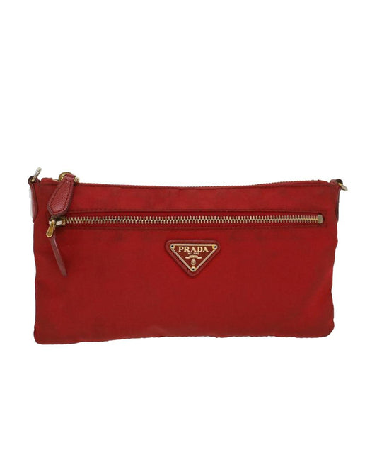 Red Nylon Prada Pouch