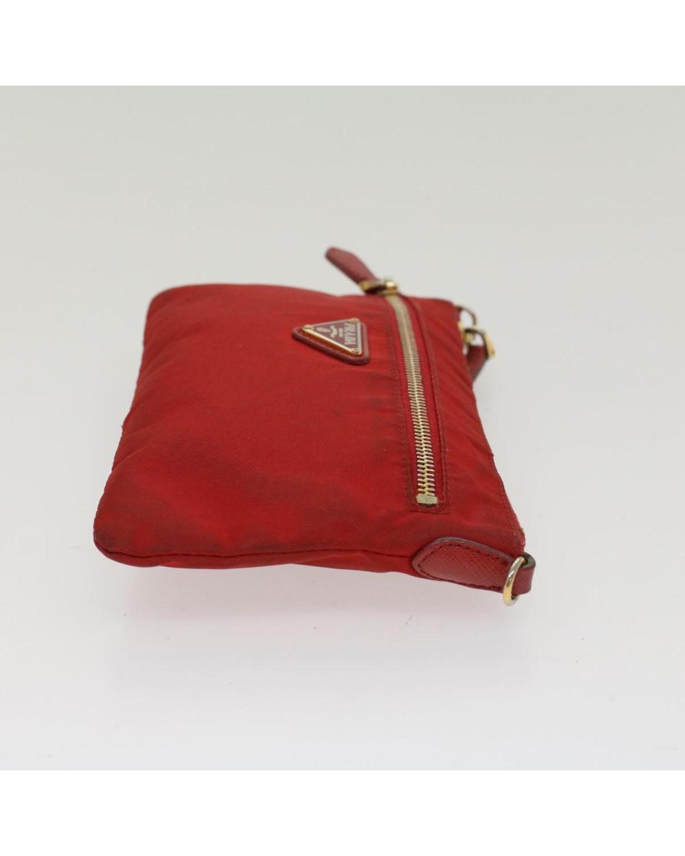 Red Nylon Prada Pouch
