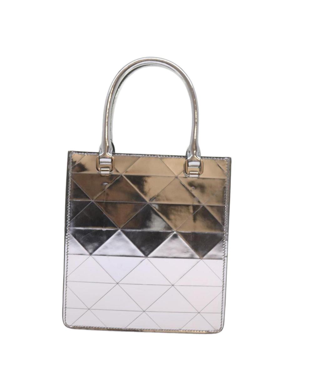 Silver Leather Prada Galleria Bag