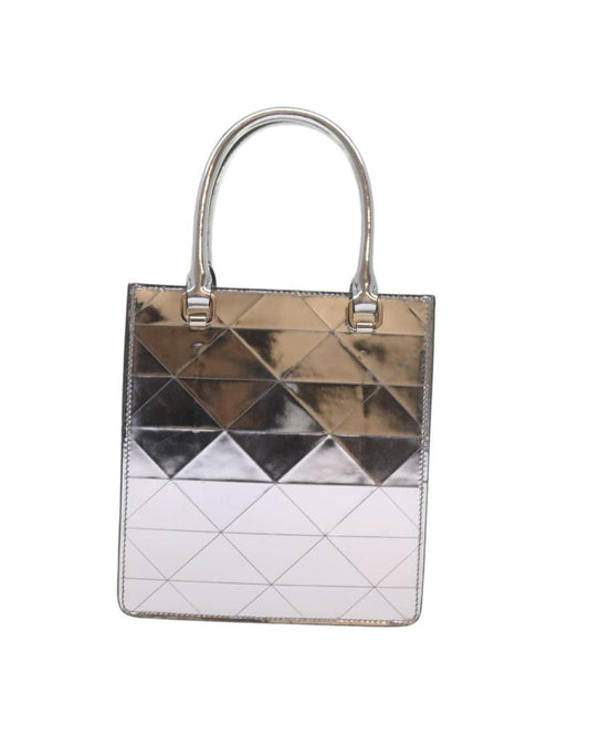 Silver Leather Prada Galleria Bag