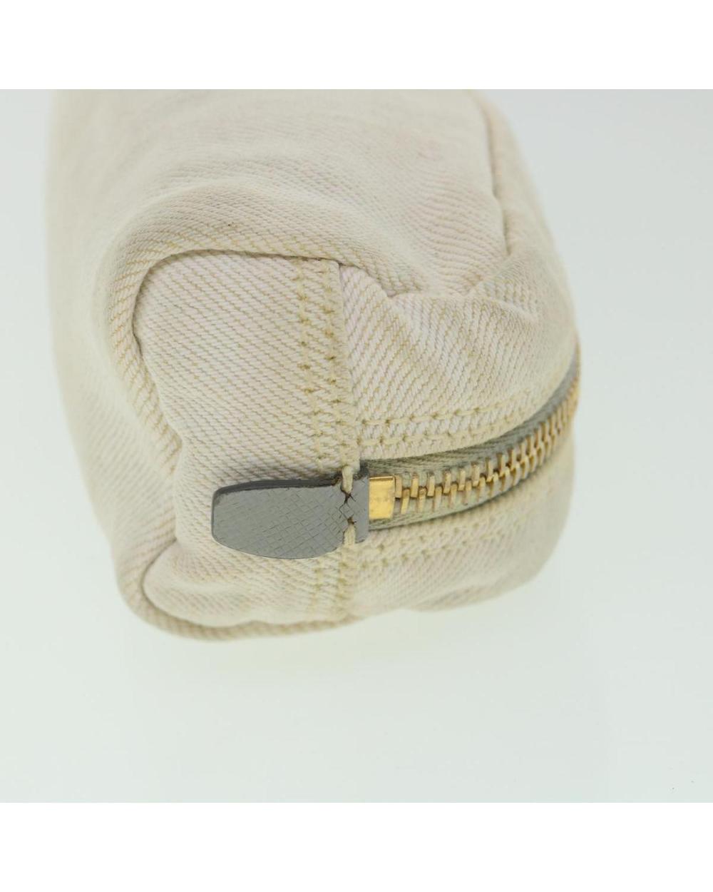 White Cotton Prada Pouch