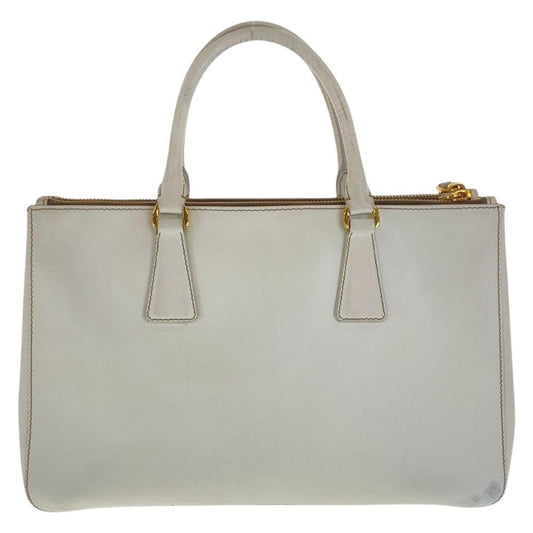 White Leather Prada Galleria Bag