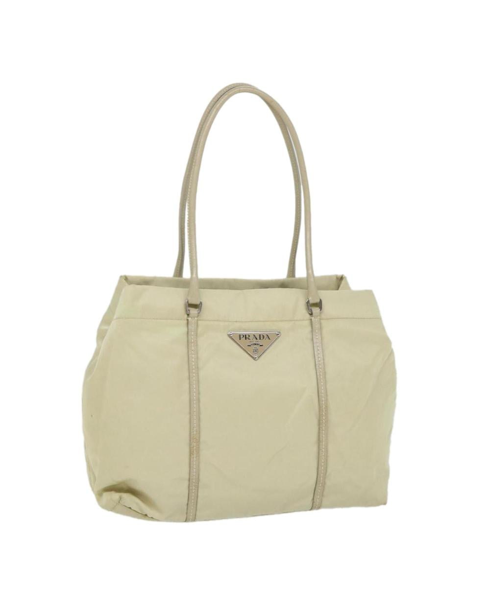 White Nylon Prada Shoulder Bag
