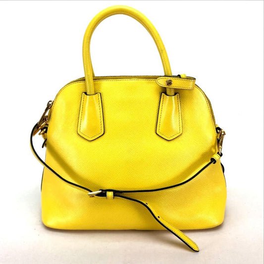 Yellow Leather Prada Galleria Bag