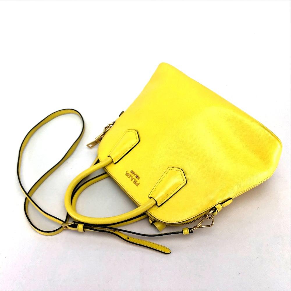 Yellow Leather Prada Galleria Bag