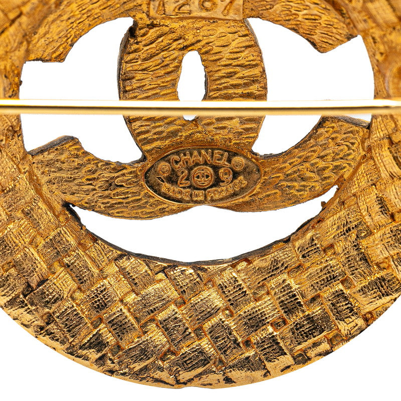 Chanel Vintage Coco Mark Gold Plated Brooch