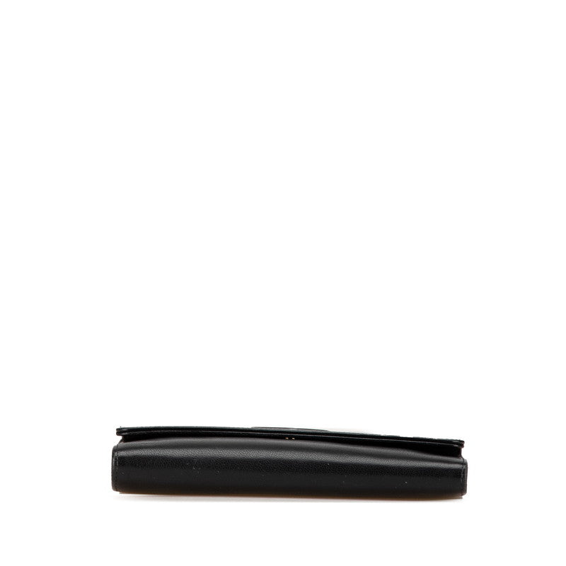 Chanel Coco Mark Leather Long Wallet