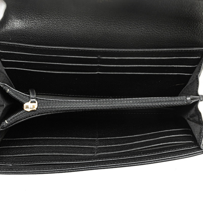 Chanel Coco Mark Leather Long Wallet
