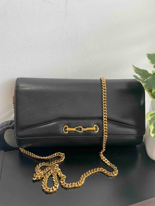 Celine ChainBag Black Leather Shoulder Bag