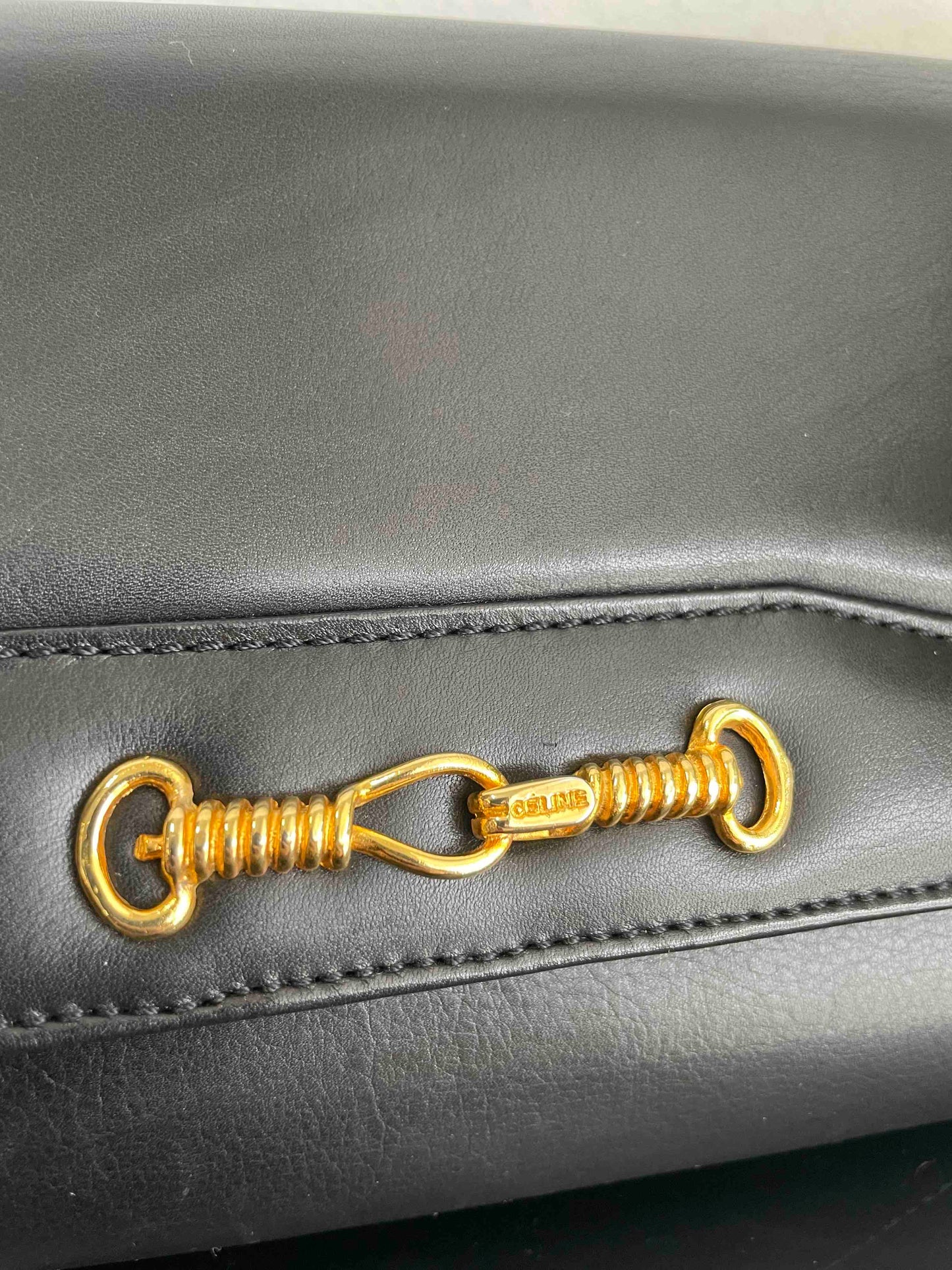 Celine ChainBag Black Leather Shoulder Bag