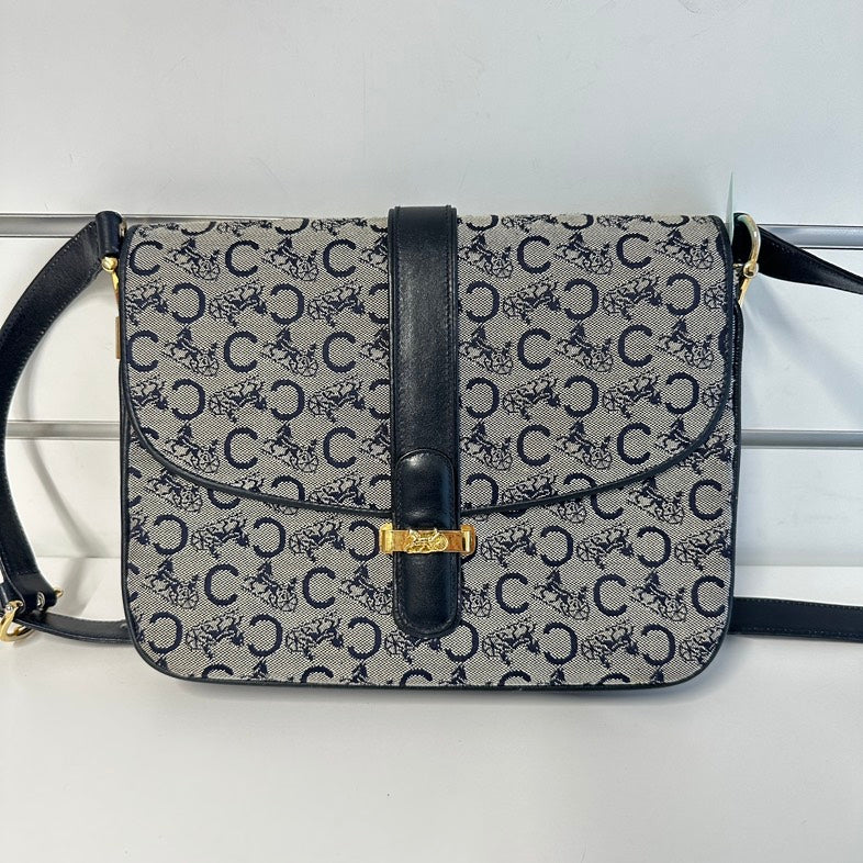 Celine Crossbody Bag 2809 Black Canvas