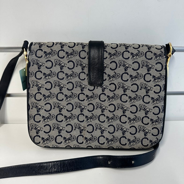 Celine Crossbody Bag 2809 Black Canvas