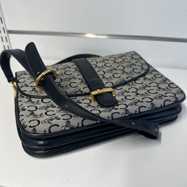 Celine Crossbody Bag 2809 Black Canvas