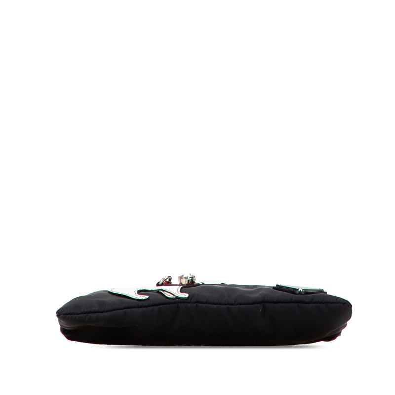 Prada Chihuahua Nylon Leather Shoulder Bag